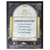 2016 Tier One Kurt Suzuki Game-Used MLB Minnesota Twins Baseball Card 074/199 No. T1R-KSU