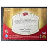 2007 Upper Deck Johan Santana Dual Game-Used Jersey "Essential Elements" Minnesota Twins MLB Baseball Card No. EE-JS