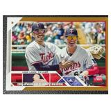2023 Topps Correa/Miranda Minnesota Twins Gold MLB Baseball Card 1460/2023 No. US305