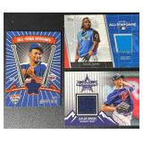3-Card Minnesota Twins All-Star Game Event-Worn Jersey MLB Baseball Card Lot