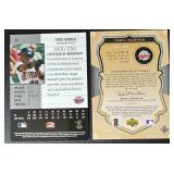 2-Card Torii Hunter Game-Used Jersey Minnesota Twins MLB Baseball Card Lot