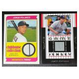 2-Card Minnesota Twins Star Game-Used Jersey MLB Baseball Card Lot