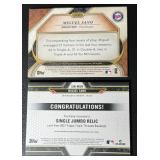 2-Card Miguel Sano Minnesota Twins Game-Used Jersey MLB Baseball Card Lot
