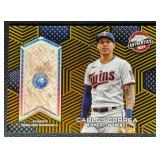 Carlos Correa 2023 Topps Chrome Gold Game-Used Relic /50 Minnesota Twins Baseball Card No. TCA-CCO