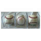 3 Minnesota Twins Signed Baseball - Kenny Vargas, Carl Pavano, Ricky Nolasco