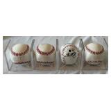 4 Minnesota Twins Signed Baseballs - Hicks, Arcia, Calabello, Gibson