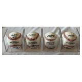 4 Minnesota Twins Signed Baseballs - Hicks, Arcia, Calabello, Gibson