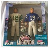 Joe Namath and Johnny Unitas Starting Lineup Legends Football Figures