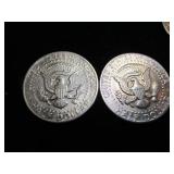 Six 1971 Kennedy Half Dollars