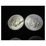 Six 1971 Kennedy Half Dollars