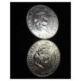 Six 1971 Kennedy Half Dollars