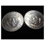 Six Kennedy Half Dollars