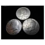 Nine Kennedy Half Dollars