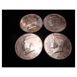 Nine Kennedy Half Dollars