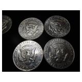 Ten Kennedy Half Dollars
