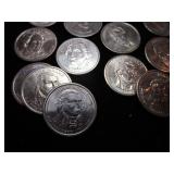 Seventeen Presidential Dollar Coins