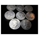 Ten Kennedy Half Dollars