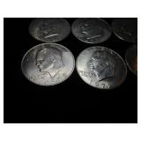 Six Eisenhower Silver Dollars