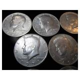 Ten Kennedy Half Dollars