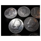 Ten Kennedy Half Dollars
