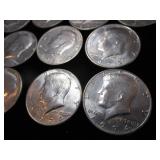 Ten Kennedy Half Dollars