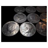Ten Kennedy Half Dollars