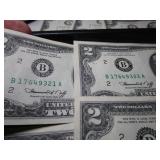 Nine Consecutively Numbered $2