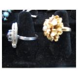 Six Costume Rings, Sterling, Coventry