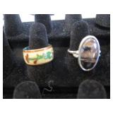 Six Costume Rings, Opal, L. Sophia