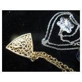 Necklaces, Multi-Strand, Faceted Blue Glass