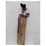 Vintage Golf Clubs + Bag – 7 clubs