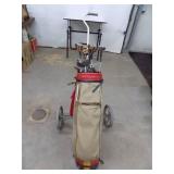 Golf Clubs & Roller Bag