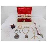 Costume Jewelry + Jewelry Box