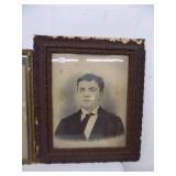 2 Antique Pictures + Frames