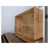 6 Wooden Crates   1 wine crate 5 fruit crates