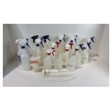 Lot of plastic spray bottles