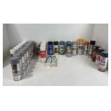 Lot of spray paint, adhesive, solvent, etc.