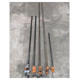 5 Large Pipe Clamps