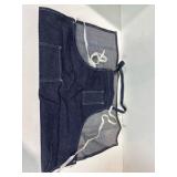 Lot of denim aprons (6) and rags