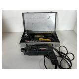 Heavy Duty Black And Decker Corded Power Drill With Carrying Case And Assorted Heavy Duty Bits
