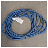 Lot of (4) extension cords and (3) two-way splitters