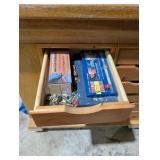 Rolling work table with built-in shelving