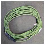 Lot of (4) extension cords and (3) two-way splitters