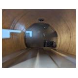 NEW 50-Gallon Flat-Back Rain Barrel w/ Stand – Oak-Style Poly Barrel, Brass Spigot, Screen, Hardware + Bonus Cleaning Wipes