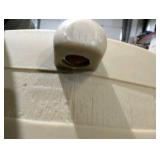 NEW 50-Gallon Flat-Back Rain Barrel w/ Stand – Oak-Style Poly Barrel, Brass Spigot, Screen, Hardware + Bonus Cleaning Wipes