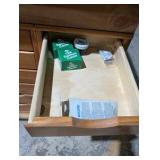 Rolling work table with built-in shelving