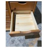 Rolling work table with built-in shelving