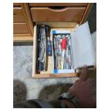 Rolling work table with built-in shelving