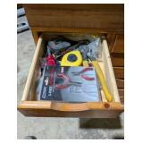 Rolling work table with built-in shelving