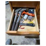 Rolling work table with built-in shelving